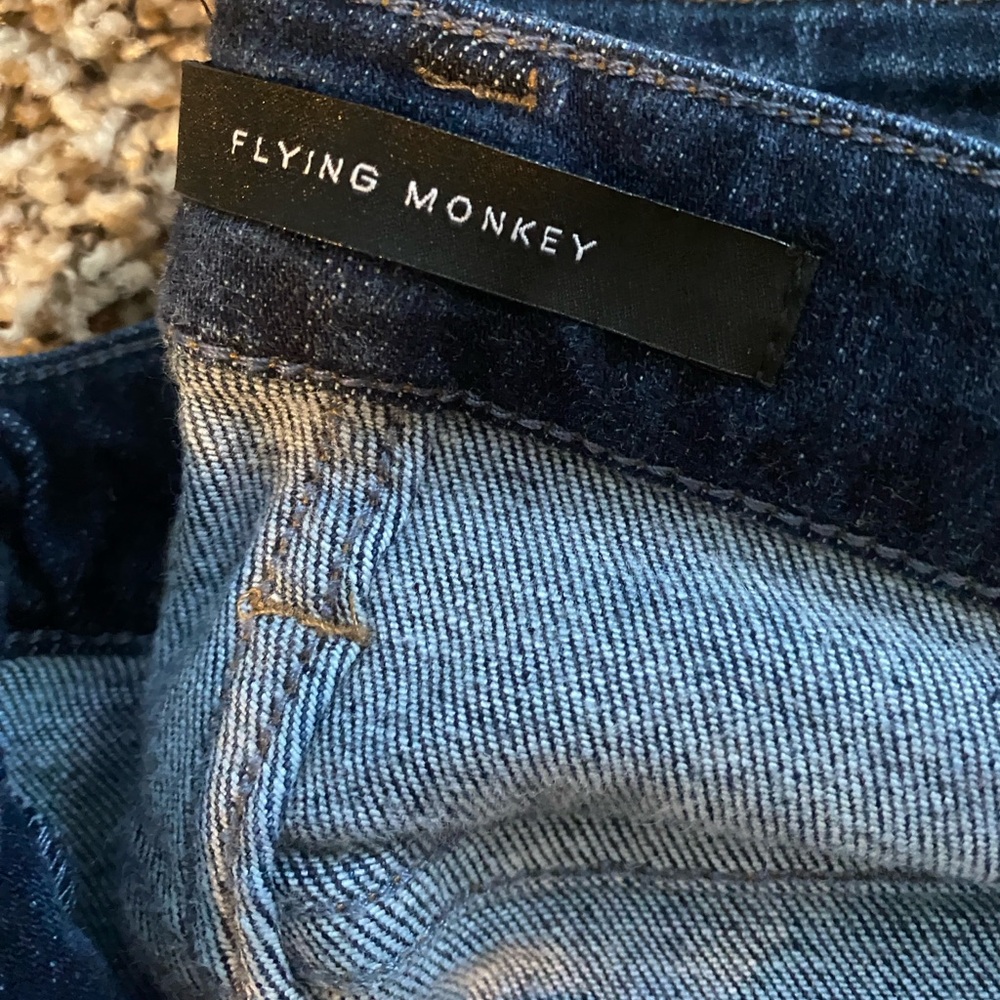 Flying Monkey High-Rise Ankle Skinny Jeans in Deep Blue